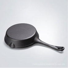 Vegetable Oil Coating Cast Iron Skillet with Long Handle